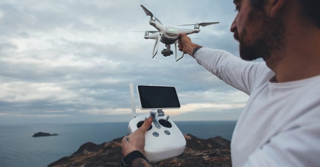 Aerial Photography Using Remote Flying Robot