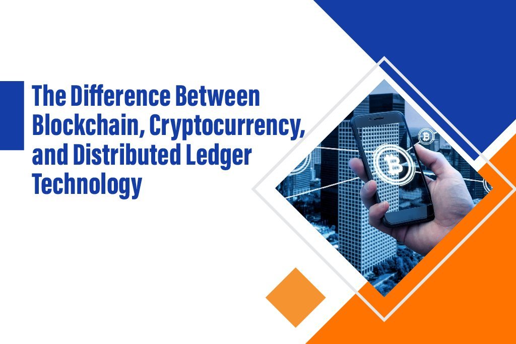 Diagram illustrating blockchain, cryptocurrency, and DLT concepts
