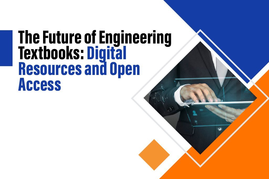 Illustration of digital and open access resources transforming engineering education.