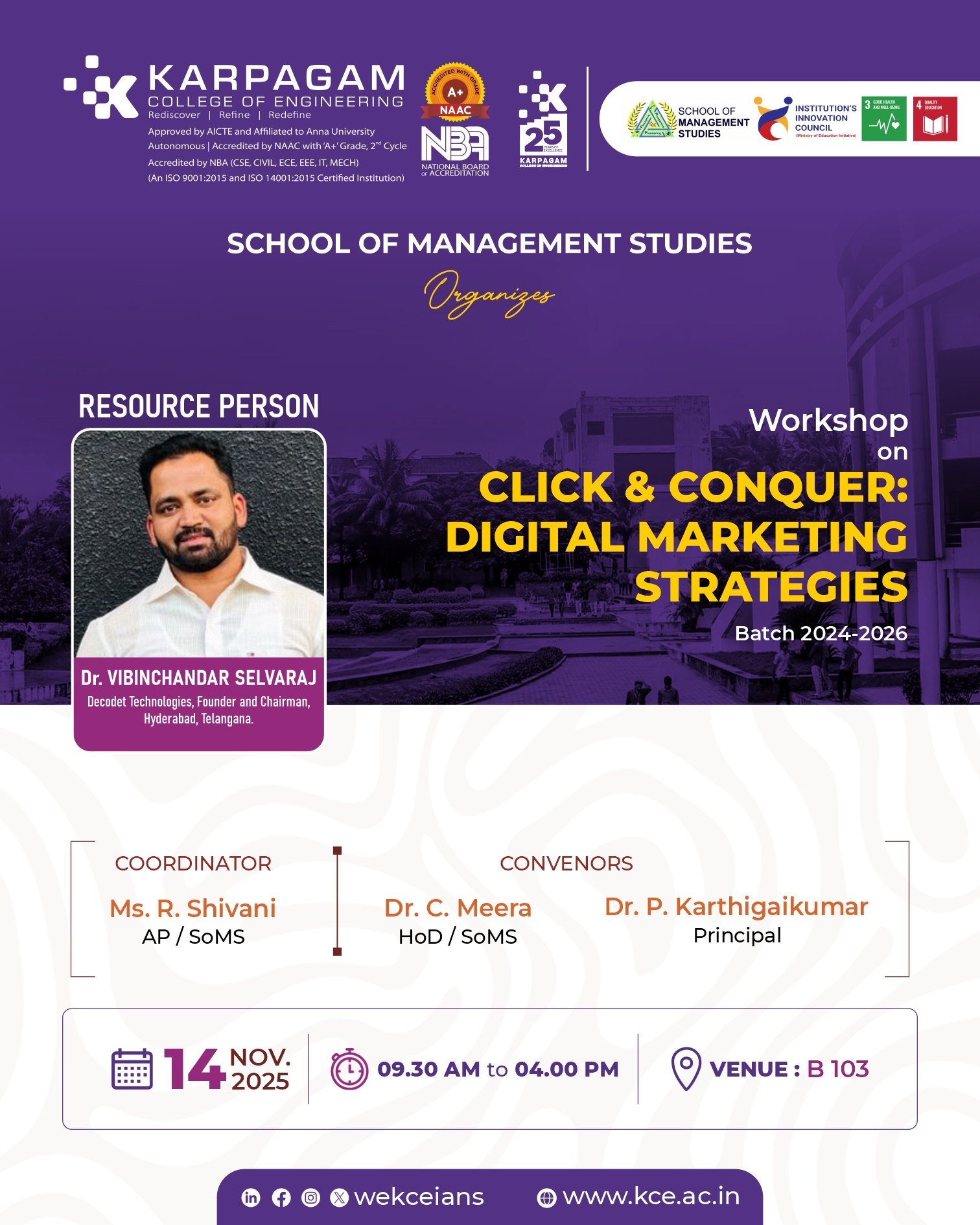 Workshop on  “Click & Conquer: Digital Marketing Strategies”