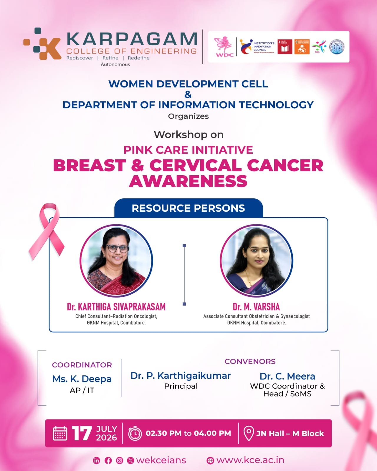 Women Development Cell and Department of Information Technology Organize Workshop on Breast & Cervical Cancer Awareness