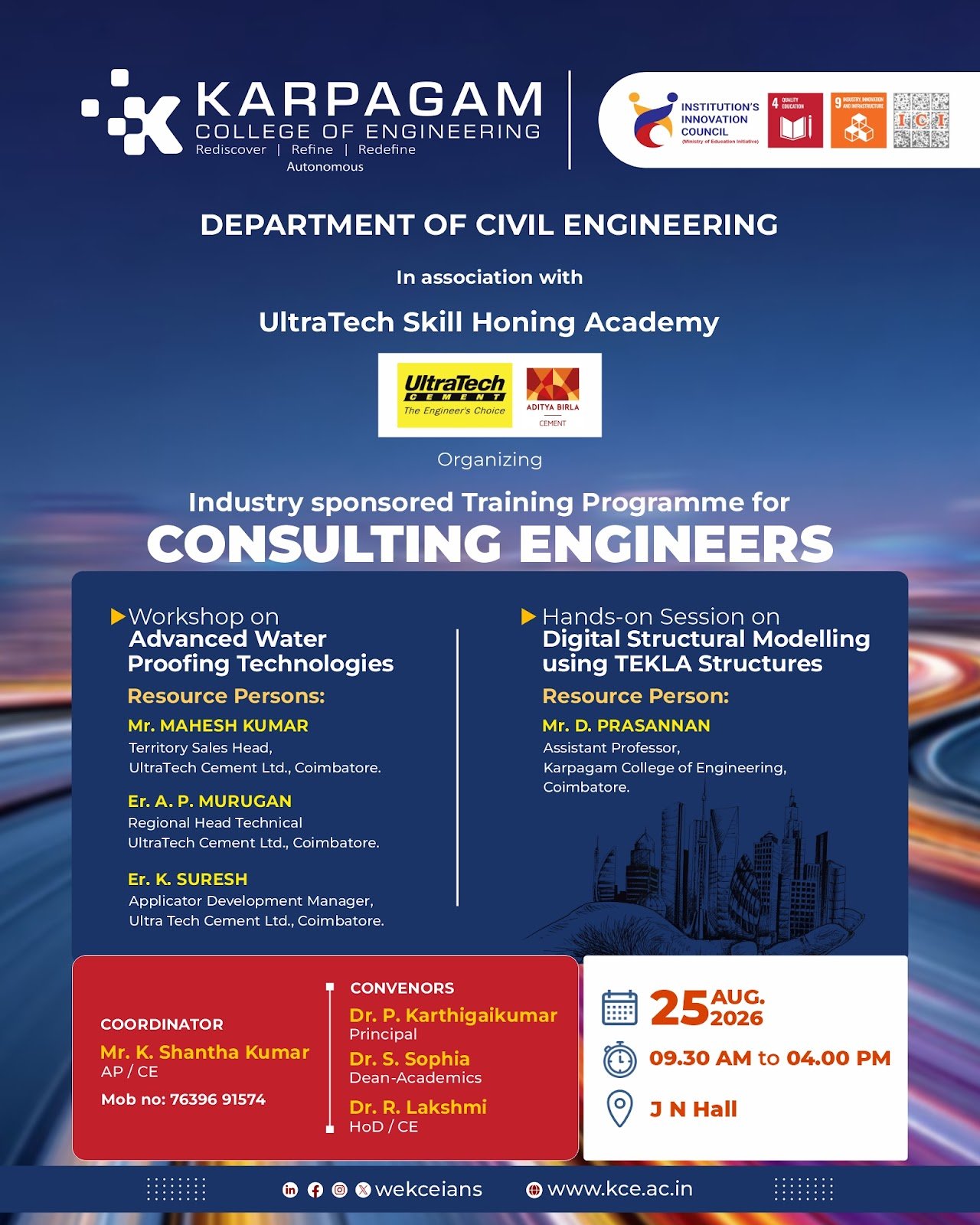 Industry Sponsored Training Programme for Consulting Engineers